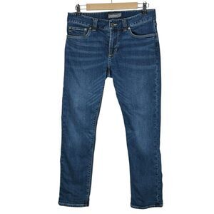 LL Bean Signature Flannel Lined Jeans Mens 31x29 Slim Straight Denim Outdoor